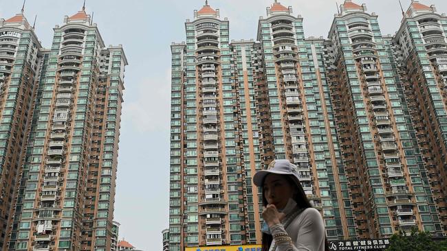 A housing complex by Chinese property developer Evergrande in Guangzhou in southern China. Picture: AFP