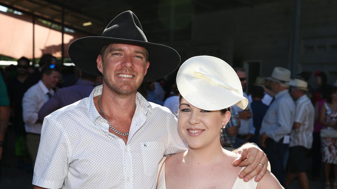 Jamie and Krystel Paul at the races in 2018. Picture: Brendan Radke