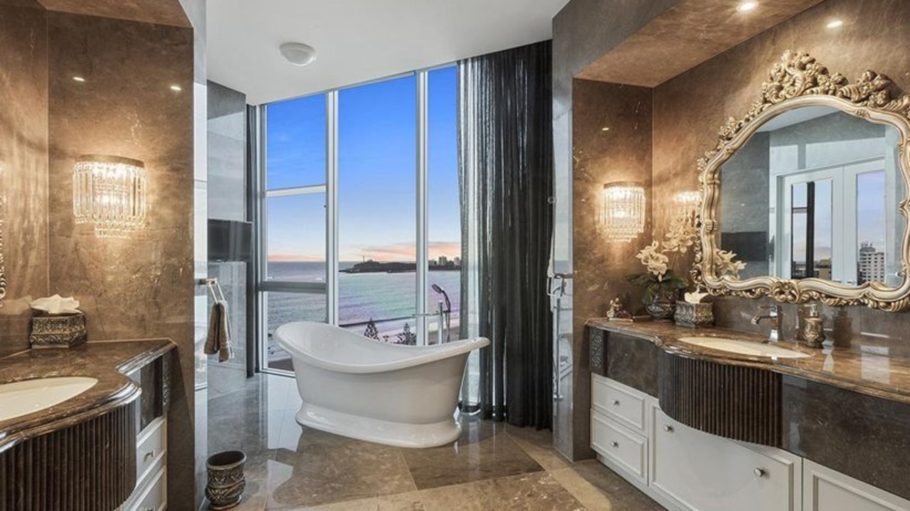 Check out the view from the bathtub in this penthouse at 1101/87 Mooloolaba Esplanade, Mooloolaba.