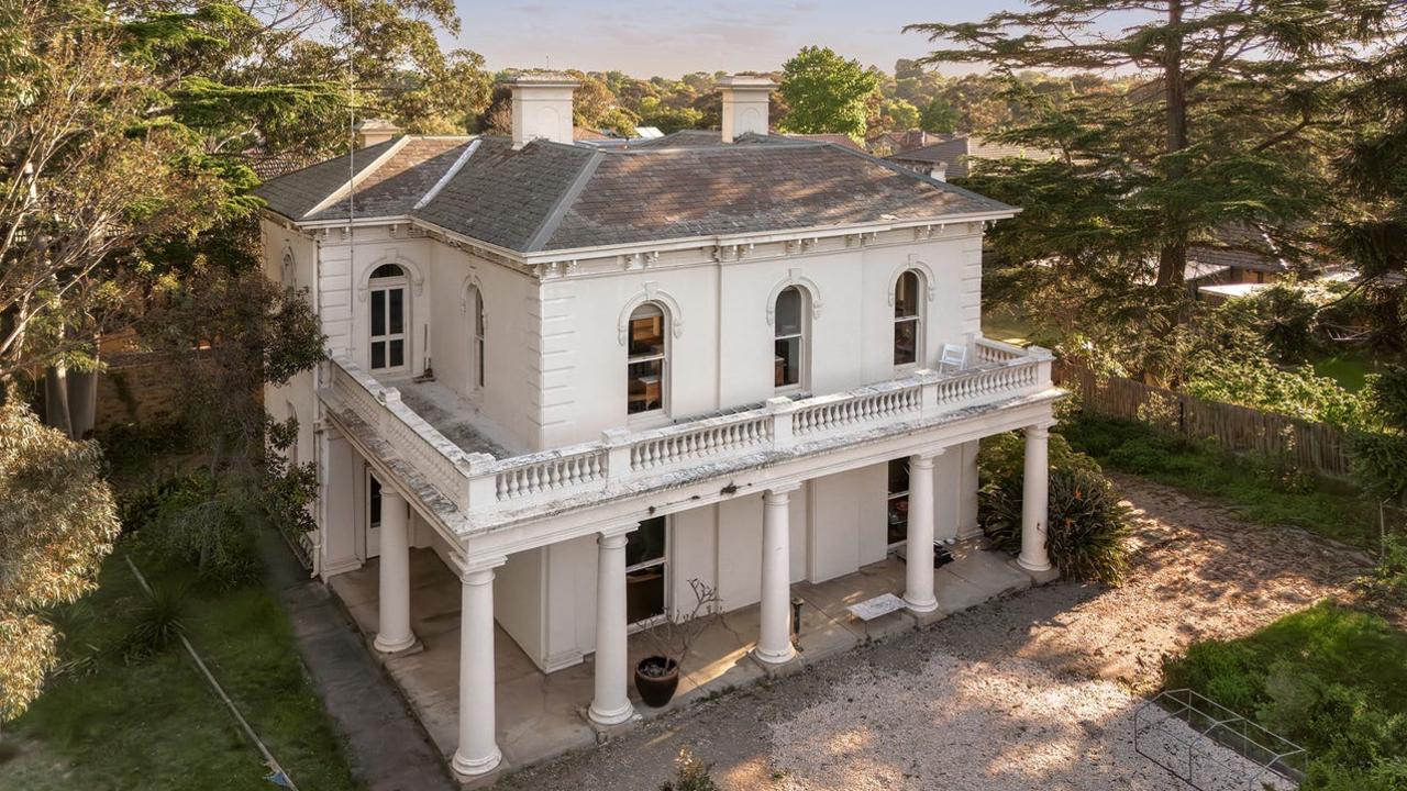 The home’s impressive and historic facade.