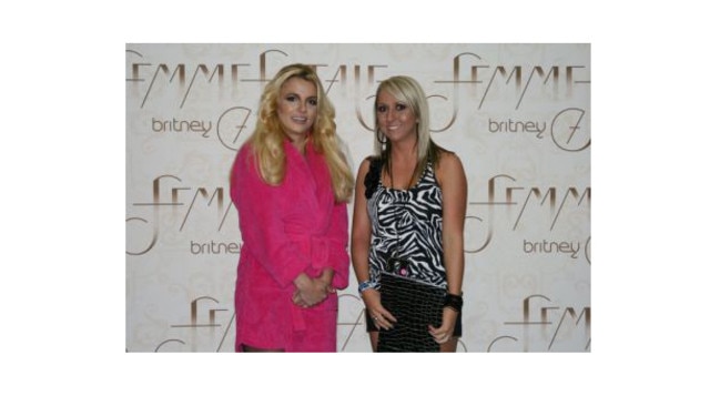 This girl will always treasure her snap of Britney Spears in a terry-towelling dressing gown.