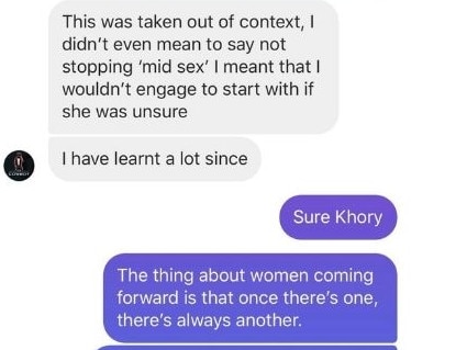 Social media posts involving Khory Hancock, the Environmental Cowboy and women who have said no to his advances.