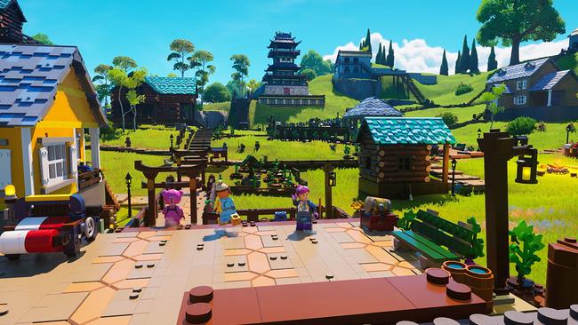 Inside LEGO Fortnite, friends are considered “visitors” who can craft and build alongside you. Picture: Lego