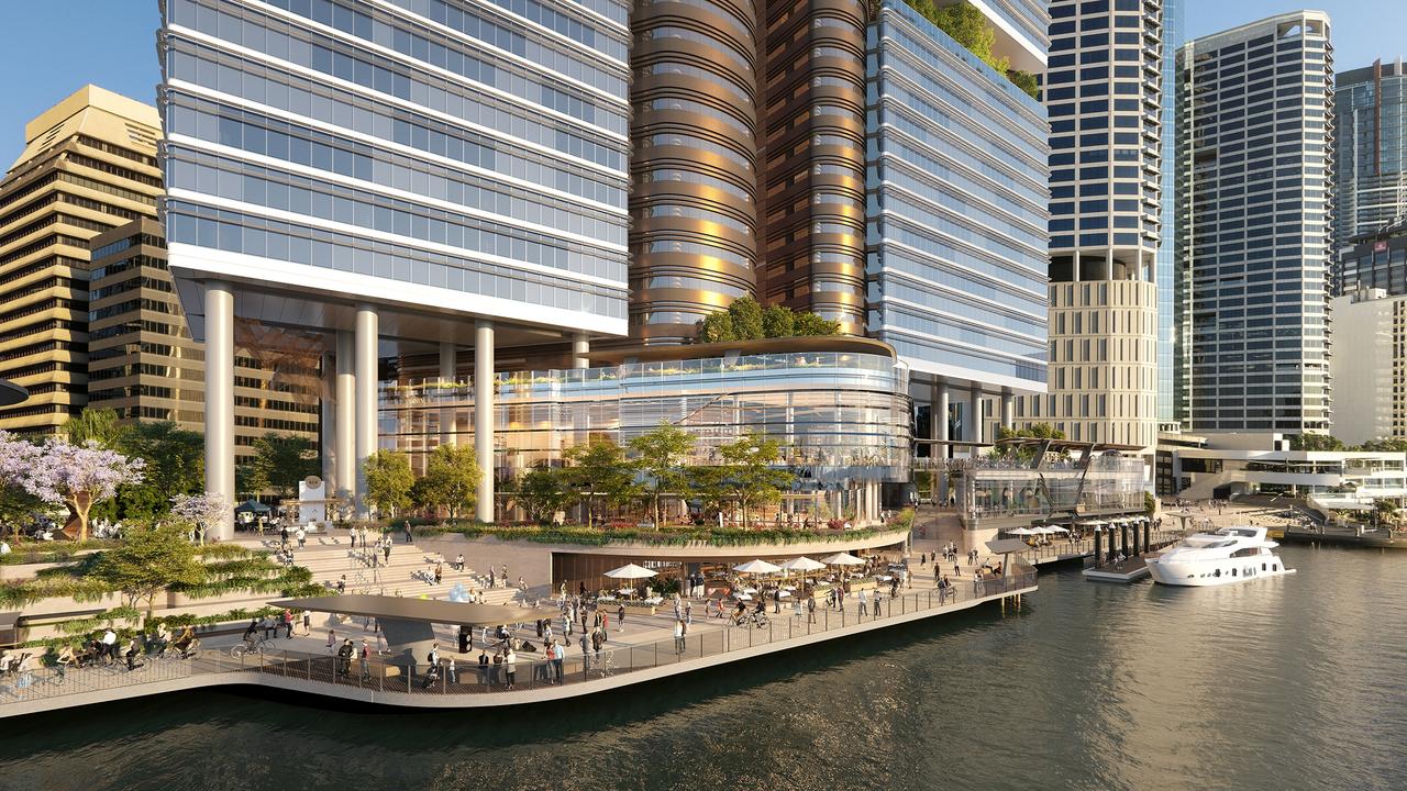 Dexus has lodged plans for a $2.1 billion transformation of Eagle Street Pier with Brisbane City Council. Picture: Artist impression/supplied