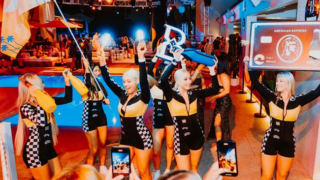 Cali Beach Club is bringing back grid girls for the GC500. Picture: Supplied