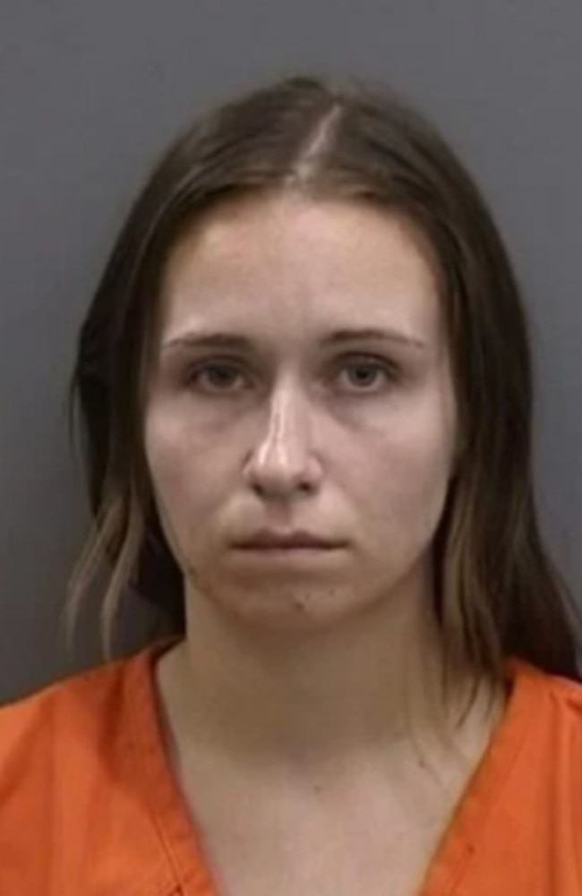 A high school teacher is accused of starting an eight-month illicit relationship with one of her students allegedly sexually abused the boy in her classroom just hours before she was arrested. Picture: HCSO
