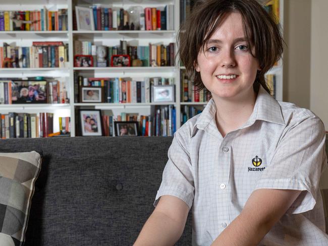 Teen Parliament Student Toby at his home in St Clair SA. Pictured on Tuesday 11th Feb 2025. Picture: Ben Clark