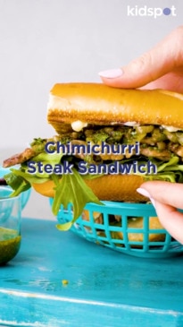 Chimichurri steak sandwich