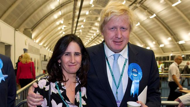 Mr Johnson, then London Mayor with his ex-wife Marina Wheeler in 2015.