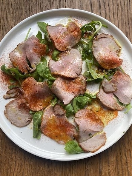 Novellino's sliced roast pork fillet dusted with smoked paprika. Picture: Supplied