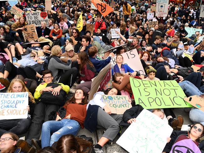 A die-in was held in the city in May. Picture: Quinn Rooney