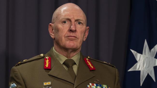 Co-ordinator of Australia’s vaccine program, Lieutenant General John Frewen. Picture: Martin Ollman