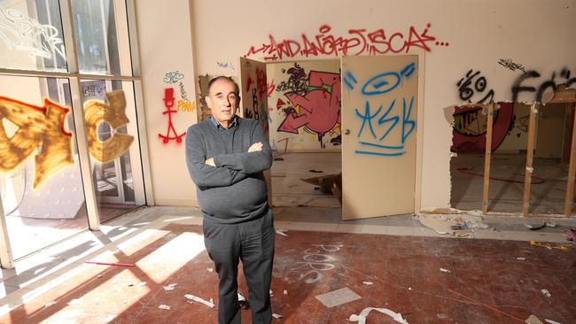 Former owner of the abandoned Forest Hill function centre George Karastavrou. Picture: Hamish Blair