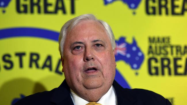 Clive Palmer. Picture: AAP