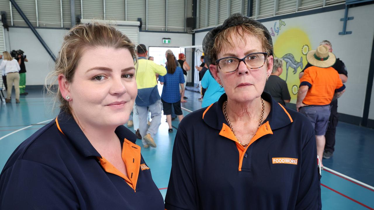 Tara locals Tayla Shaw and Jennifer Hallinan, Town hall evacuation meeting, Tara. Picture: Liam Kidston