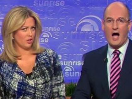 CREDIT: Channel 7 Sunrise presenter David Koch doesn't like it when Sam Armytage expresses surprise that the doctor that took a selfie of Joan Rivers was a woman.