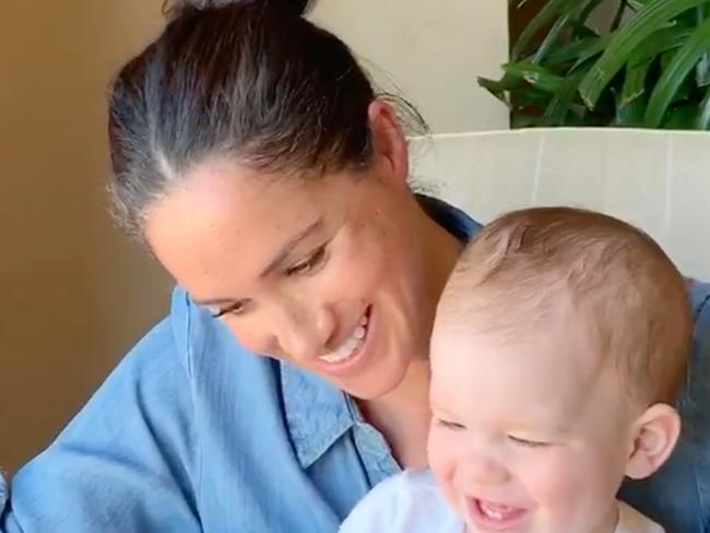 ‘The pain of our loss’. Devoted mum Meghan with Archie in a picture taken by Prince Harry. Picture: Getty Images