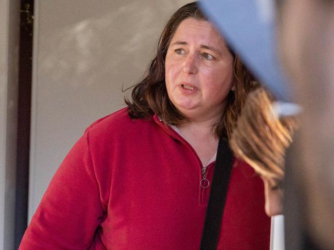 Erin Patterson arriving at her Leongatha home after three people died eating Death Cap mushrooms from a meal she had cooked. Picture: Jason Edwards