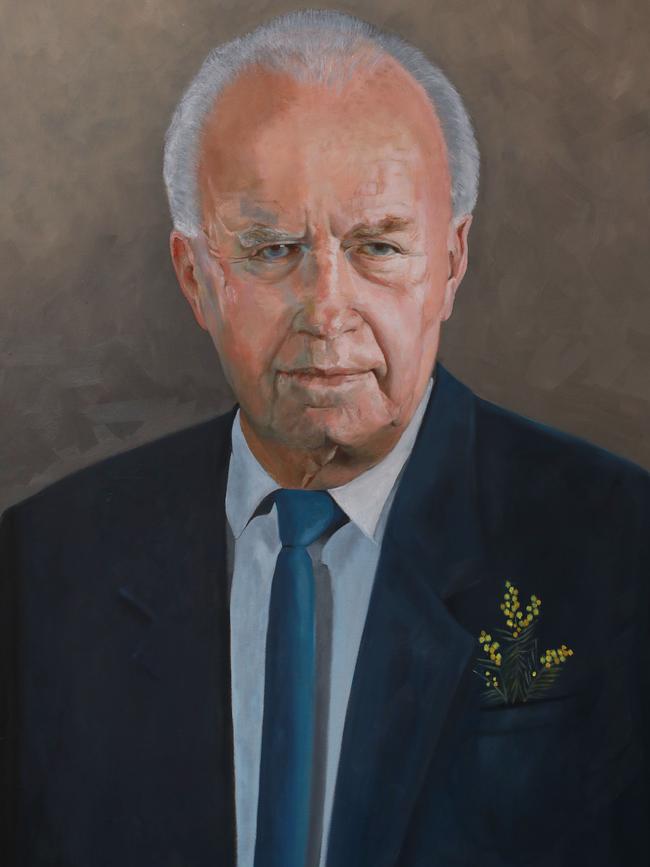 Portrait of Yitzhak Rabin Portrait by Marion Kramer for the Unity exhibition at the B’nail B’rith Centre at Kensington, Sydney. Picture: John Feder