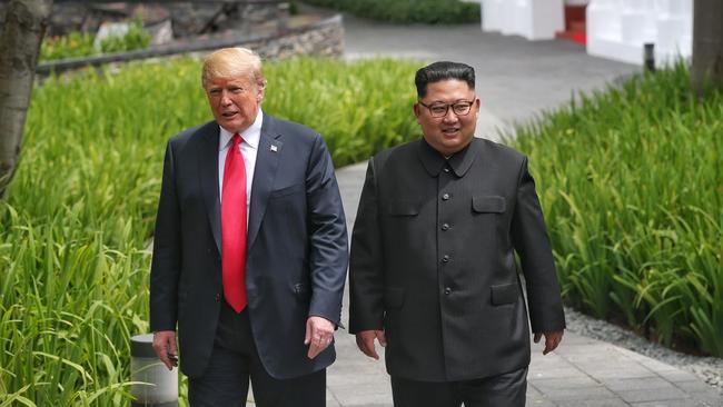 New BFFs Donald Trump and Kim Jong-un in Singapore on Tuesday. Trump knew exactly how to deal with the dictator. (Pic: Kevin Lim/The Strait Times)