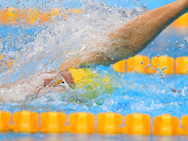 RIO DE JANEIRO, BRAZIL - AUGUST 10: Mitch Larkin of Australia competes in the Men's 200m Backstroke heat on Day 5 of the Rio 2016 Olympic Games at the Olympic Aquatics Stadium on August 10, 2016 in Rio de Janeiro, Brazil. (Photo by Tom Pennington/Getty Images)