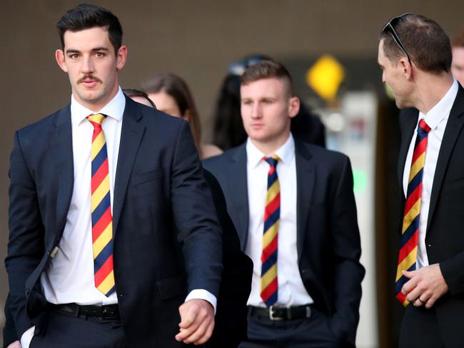 Taylor Walker leaving the Phil Walsh Memorial. Picture: Simon Cross