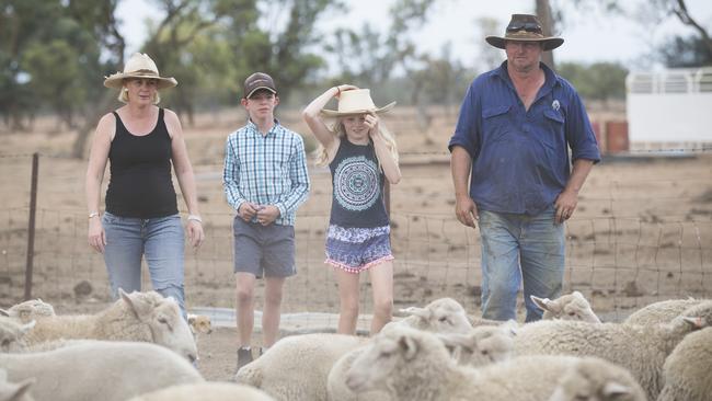 Adrian Worrell with his partner Beth Palmer and children Jack Thompson, 13, and Abby Thompson, 11, own two properties and voted for Shooters in hopes it shocks the Nationals to get back on track. Picture: Dylan Robinson