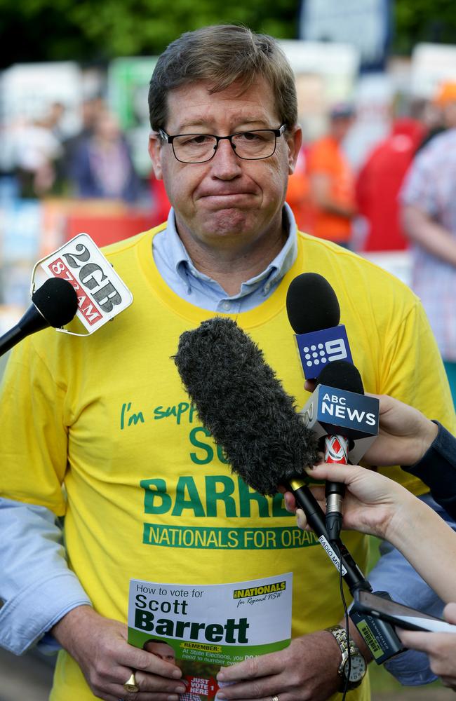 A glum looking Troy Grant during the Orange by-election. Picture: Jonathan Ng