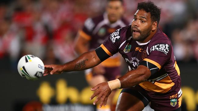 Sam Thaiday lined up as starting hooker against the Dragons. Picture: Mark Kolbe/Getty Images