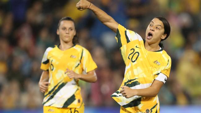 Sam Kerr and the Matildas hope to soon be celebrating a World Cup on Australian soil.