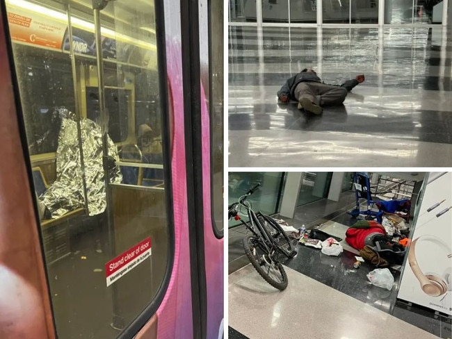 Disturbing scenes at O'Hare International Airport in Chicago.