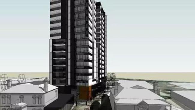 A 21 storey building has been proposed behind Campbelltown’s old CBC Building.