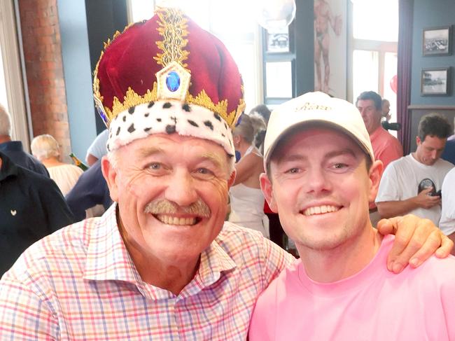 Wally Lewis, his 65th  birthday for the rugby league legend, with Lachlan Neale the co-captain of the Brisbane Lions, at The Normanby Hotel, Musgrave Rd, Red Hill - on Saturday 1st November 2024 - Photo Steve Pohlner