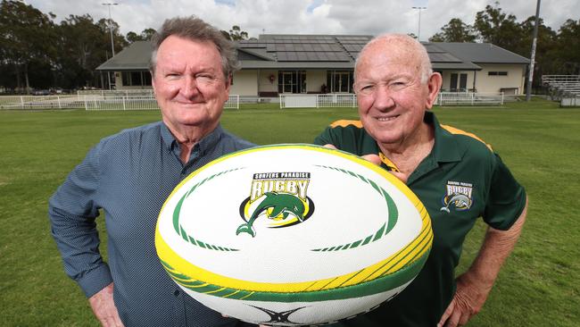 The Surfers Paradise Dolphins are celebrating their 50th anniversary. Current President Kim Bending and life member Col MacDonald reminisce about old times at the club. Picture Glenn Hampson