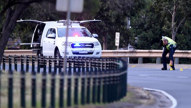 The scene at Ardeer where a woman’s body was found. Picture: Jay Town