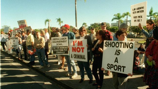 An anti-gun rally on the Gold Coast.