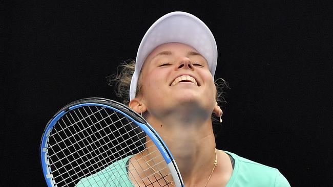 Surprise packet ... Belgium's Elise Mertens. Photo: AP