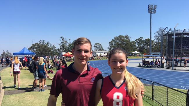 Ben supporting his twin sister Lara Roberts at the 2019 QGSSSA.