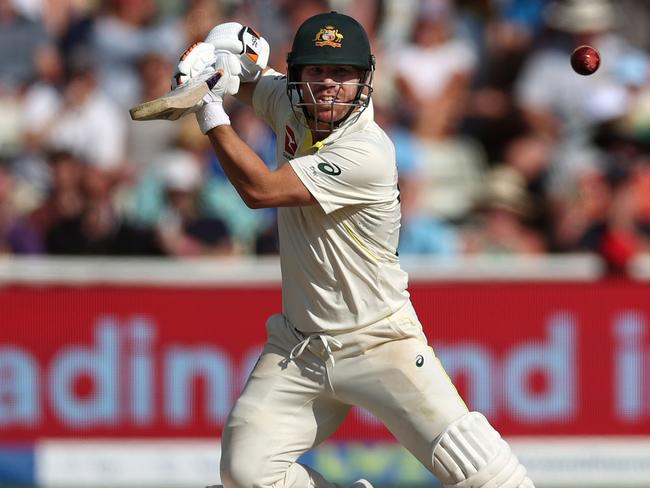 BIRMINGHAM, ENGLAND - JUNE 19: David Warner of Australia bats during Day Four of the LV= Insurance Ashes 1st Test match between England and Australia at Edgbaston on June 19, 2023 in Birmingham, England. (Photo by Ryan Pierse/Getty Images)