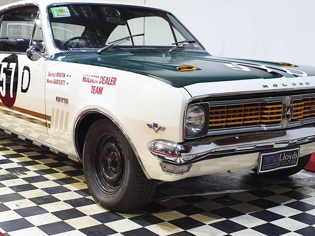 Holden Dealer Team's 1969 Holden HT Monaro driven by Kevin Bartlett and Spencer Martin goes to auction.