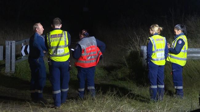 Emergency services at the scene on Tuesday night. Picture: TNV