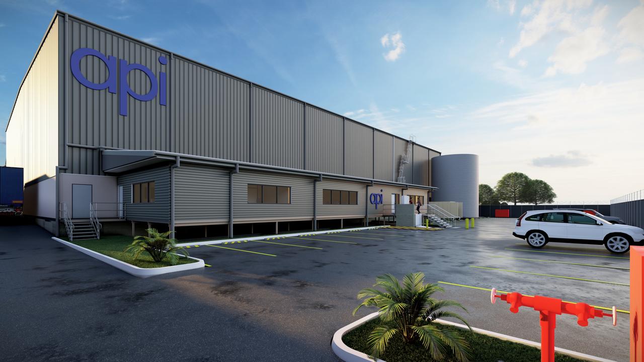 A rendered image of the new API fulfilment centre set to be constructed at Portsmith. Picture: PAWA Architecture.