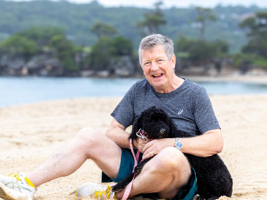 Olympic CEO Matt Carroll with his dog Marge. Picture Thomas Lisson