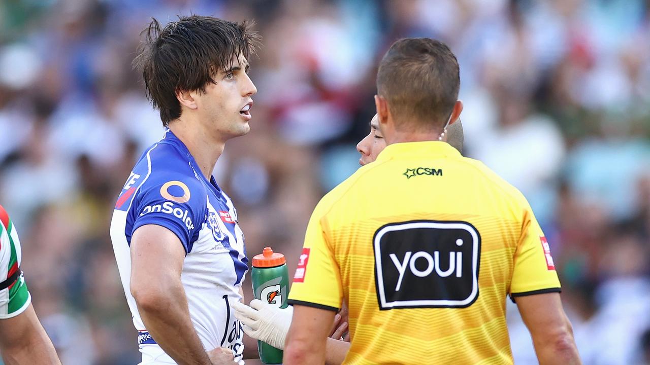 Lachlan Lewis copped a knock to the head against Souths in Round 4. Picture: Cameron Spencer/Getty Images