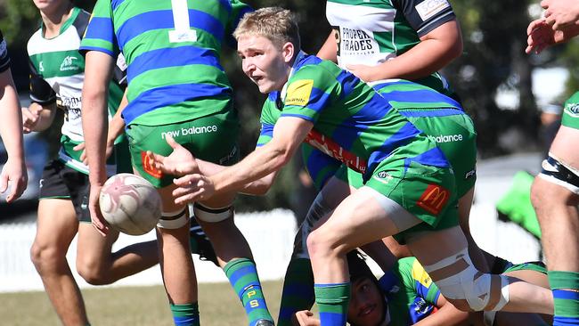 GPS scrumhalf Jayden Muller. Colts Rugby Sunnybank v GPS Saturday July 9, 2022. Picture, John Gass