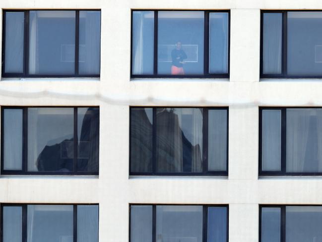 MELBOURNE, AUSTRALIA- NewsWire Photos JANUARY 20, 2021. Tennis players in a quarantine hotel in Melbourne for the Australian Open: Picture: NCA NewsWire/ David Crosling