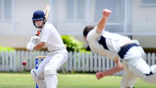 Nudgee College batsman Findlay Jones - he scored 50 this weekend. Picture, John Gass