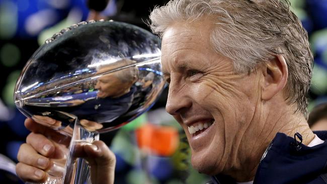 Cleary turned to Seahawks head coach Pete Carroll. Picture: Kevin C. Cox/Getty/AFP