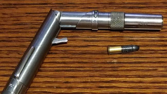 An example of a 'pen gun' a small firearm which fires a small calibre bullet. Photo: Reddit