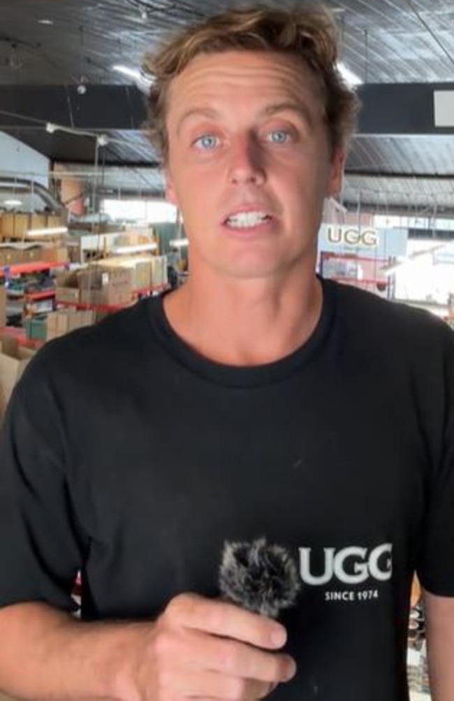 Todd Watts from UGG Since 1974 said the brand was being sued by Deckers Outdoor Corporation. Picture: TikTok